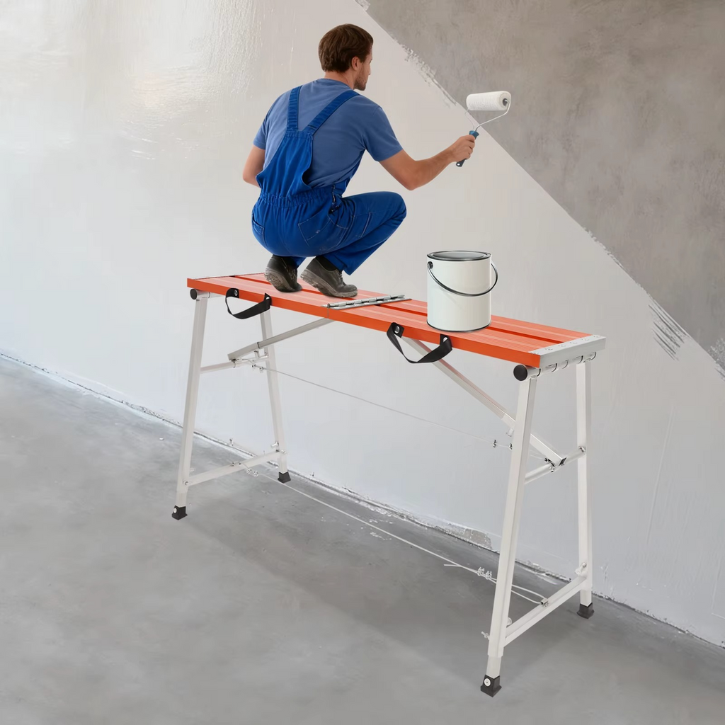 Piattaforma di Lavoro Pieghevole Altezza Regolabile 76-120cm