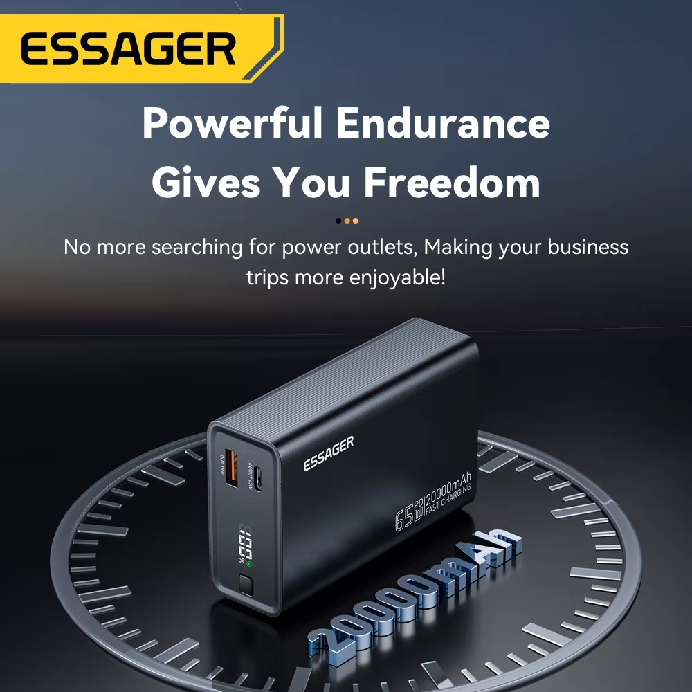 Essager Power Bank 20000mAh portatile PD 65W