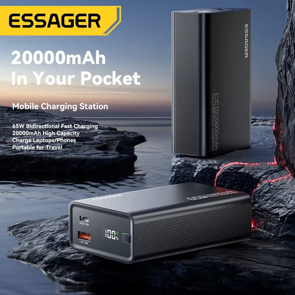 Essager Power Bank 20000mAh portatile PD 65W