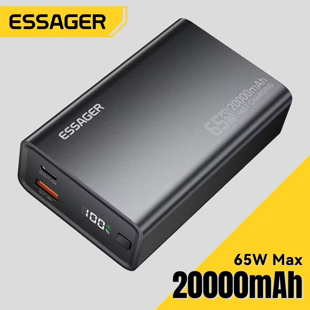 Essager Power Bank 20000mAh portatile PD 65W