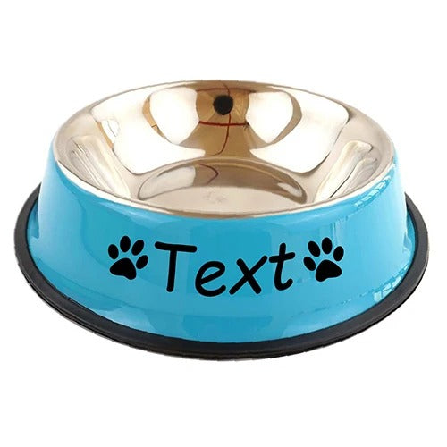 Ciotola in acciaio inossidabile cane e gatto personalizzabile